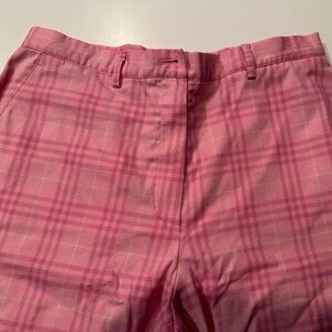 Burberry Golf vintage pink plaid pants